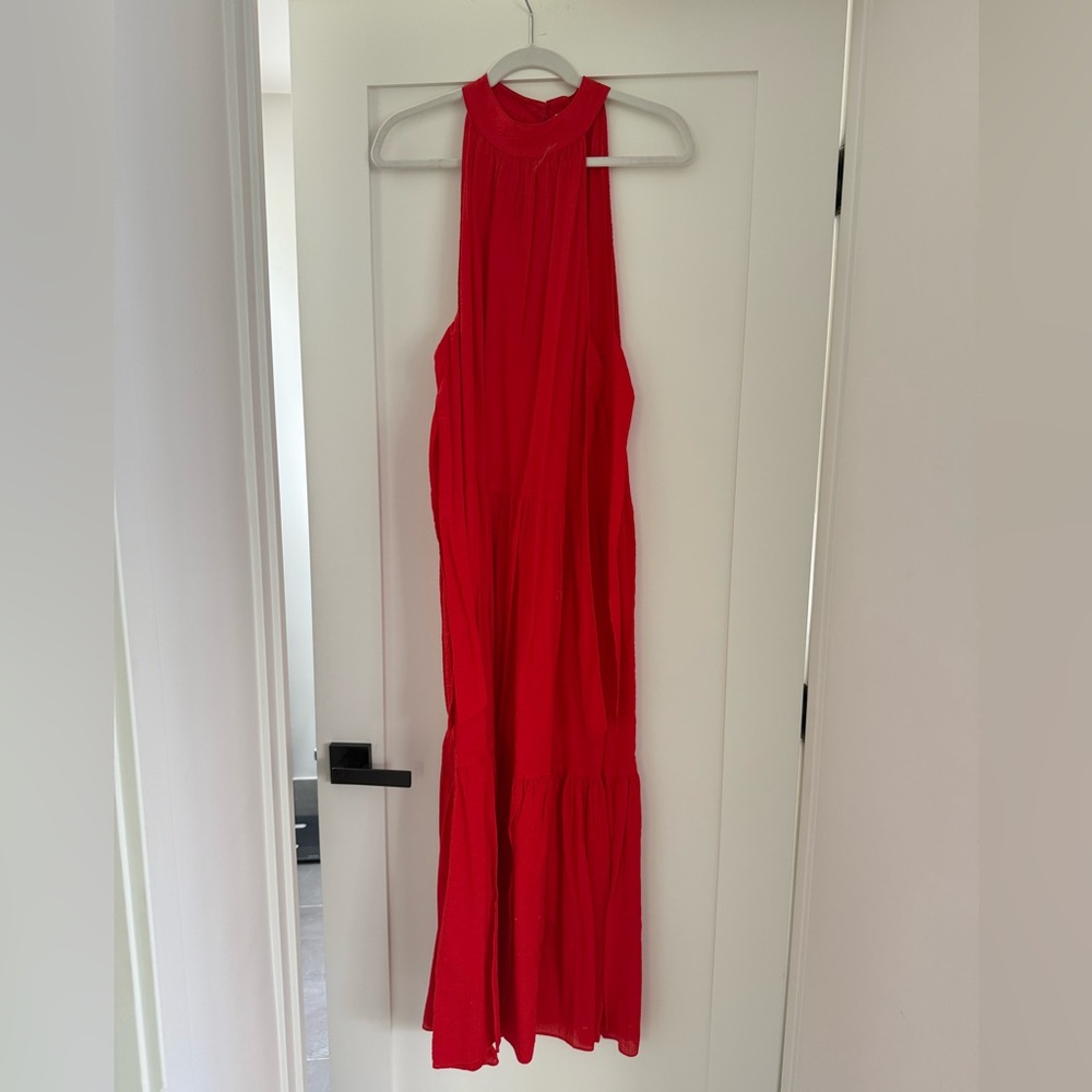 Marysia Resort Red Textured Maxi Dress